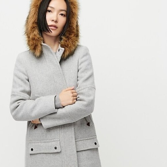 NWT. JCrew Chateau parka in Italian stadium wool - Picture 2 of 8